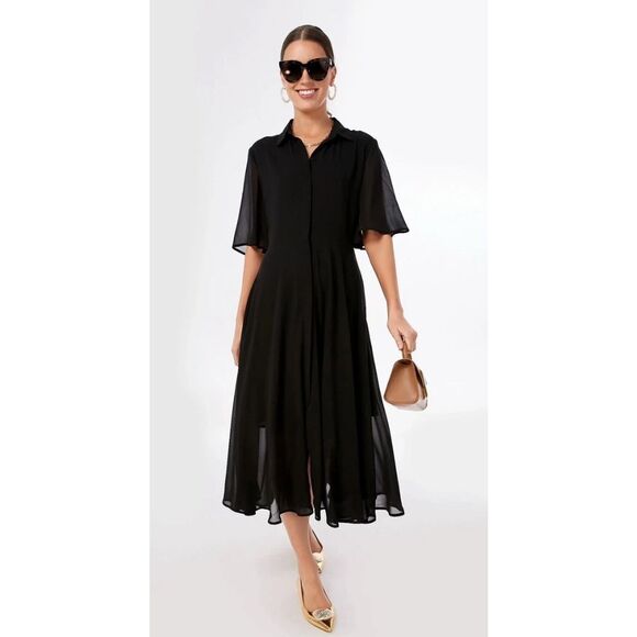 NWT Sold Out* Tuckernuck Pomander Place Black Maeve Maxi Dress, XS $198 - Picture 1 of 9
